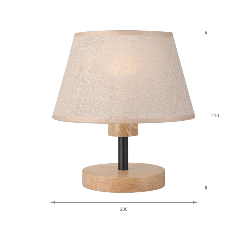 Brilagi - Stona lampa ANTHONY 1xE27/60W/230V hrast/bež