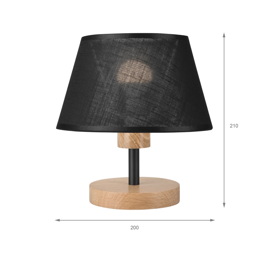 Brilagi - Stona lampa ANTHONY 1xE27/60W/230V hrast/crno