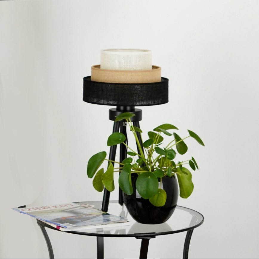 Brilagi - Stona lampa ASPEN LUNETA 1xE27/15W/230V crno/bež/kremasta