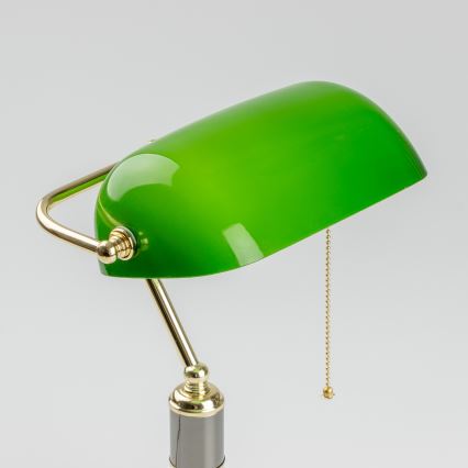 Brilagi - Stona lampa BANK OFFICE 1xE27/60W/230V crna/zlatna/zelena