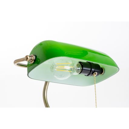 Brilagi - Stona lampa BANK OFFICE 1xE27/60W/230V mesing/zelena