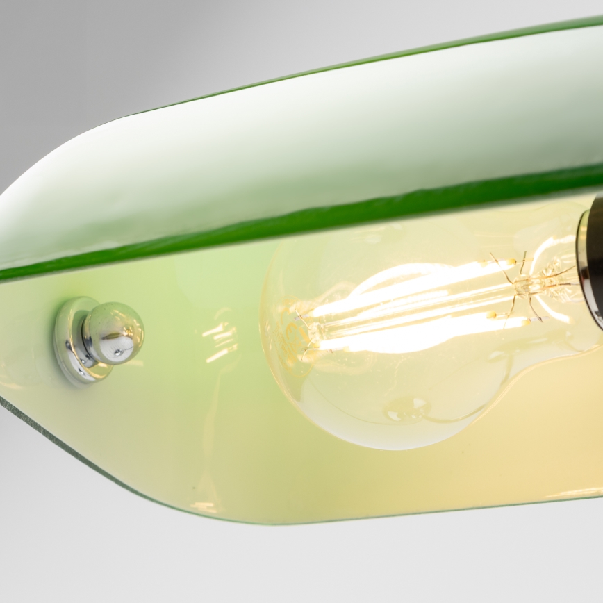 Brilagi - Stona lampa BANK OFFICE 1xE27/60W/230V sjajni hrom/zelena