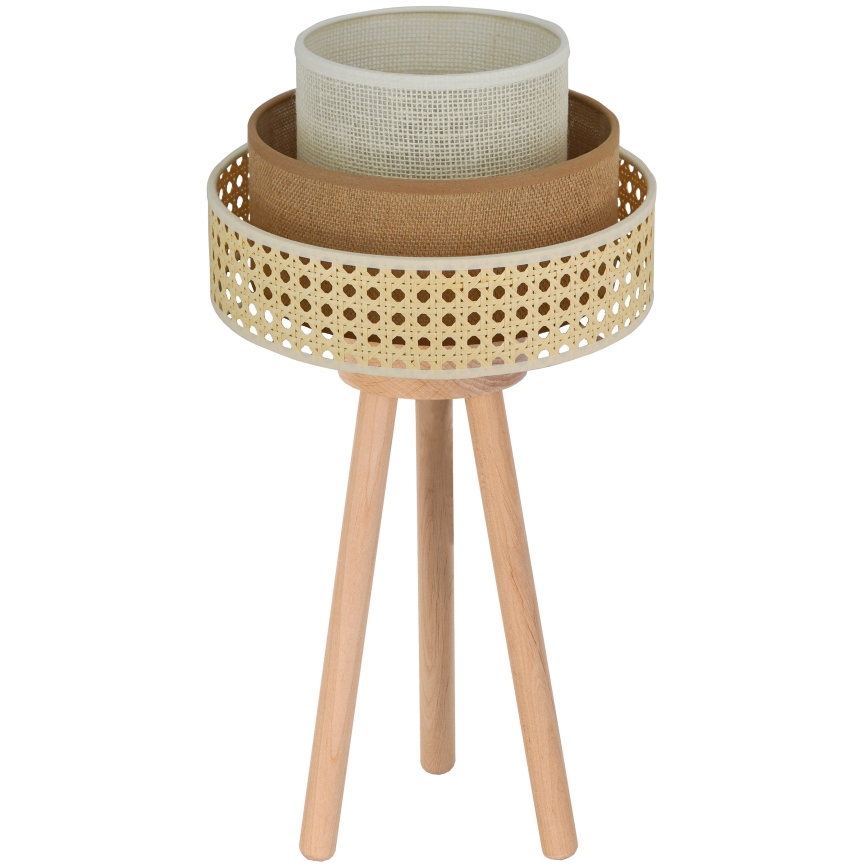 Brilagi - Stona lampa CEDAR LUNETA 1xE27/15W/230V bež/braon/kremasta