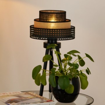 Brilagi - Stona lampa DAKOTA LUNETA 1xE27/15W/230V crno/bež