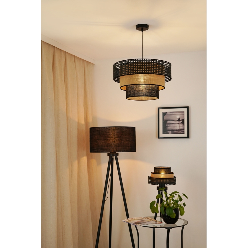 Brilagi - Stona lampa DAKOTA LUNETA 1xE27/15W/230V crno/bež