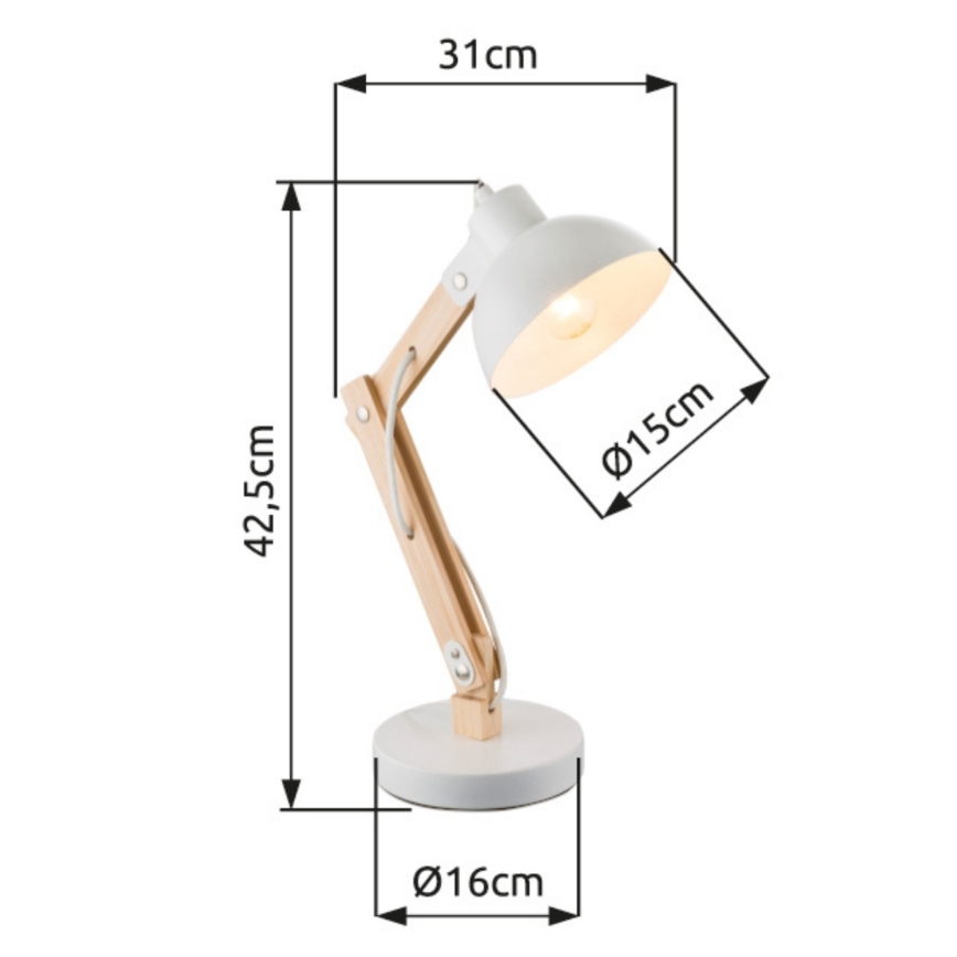 Brilagi - Stona lampa FOCUS 1xE27/40W/230V bela