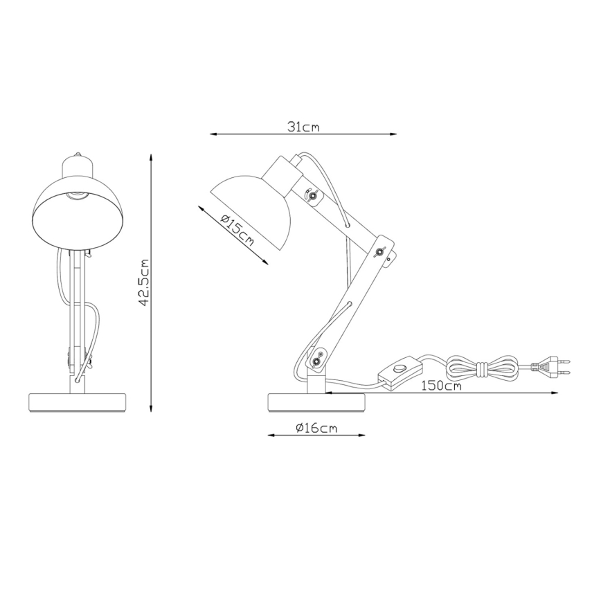 Brilagi - Stona lampa FOCUS 1xE27/40W/230V bela