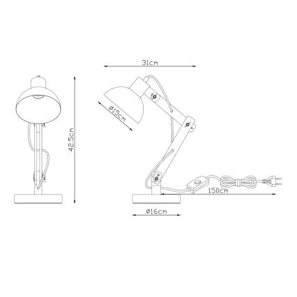 Brilagi - Stona lampa FOCUS 1xE27/40W/230V siva