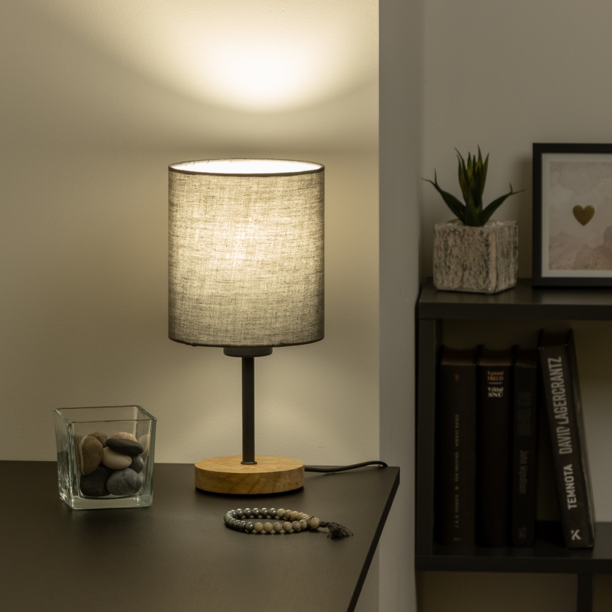 Brilagi - Stona lampa NUBILA WOOD 1xE27/25W/230V hrast/antracit