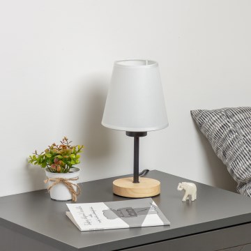 Brilagi - Stona lampa NUBILA WOOD 1xE27/25W/230V hrast/bela