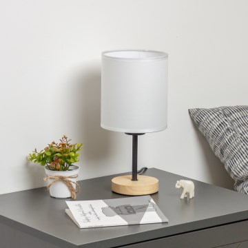 Brilagi - Stona lampa NUBILA WOOD 1xE27/25W/230V hrast/bela