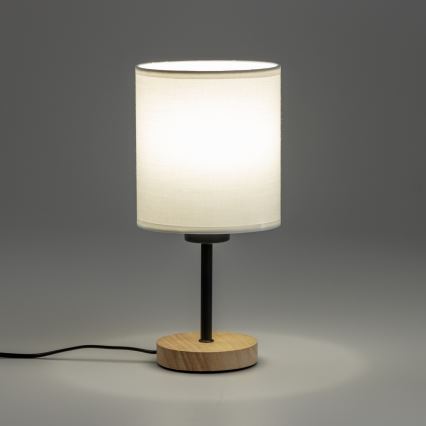 Brilagi - Stona lampa NUBILA WOOD 1xE27/25W/230V hrast/bela