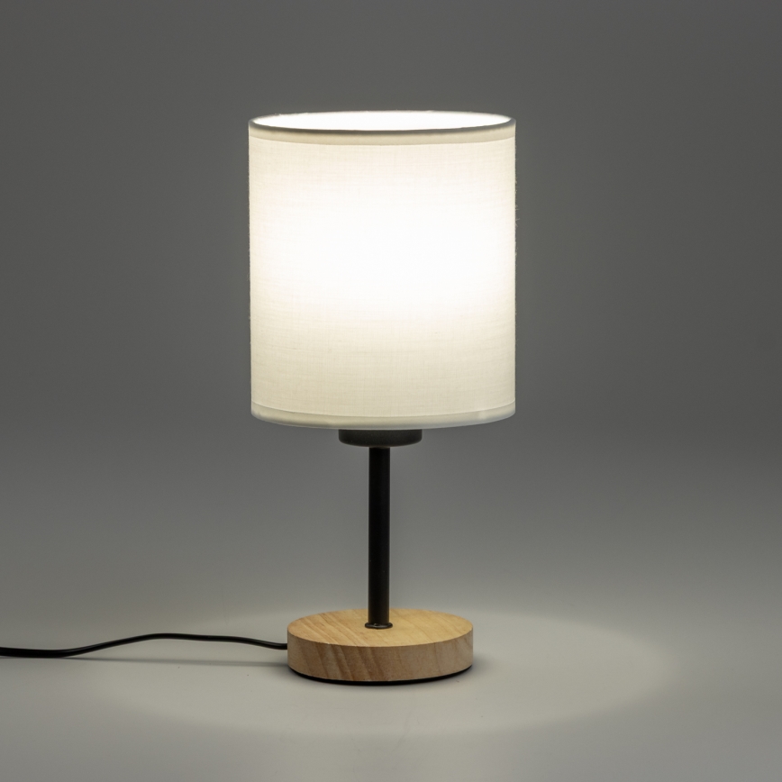 Brilagi - Stona lampa NUBILA WOOD 1xE27/25W/230V hrast/bela