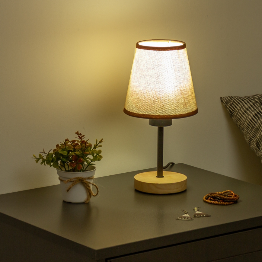 Brilagi - Stona lampa NUBILA WOOD 1xE27/25W/230V hrast/braon