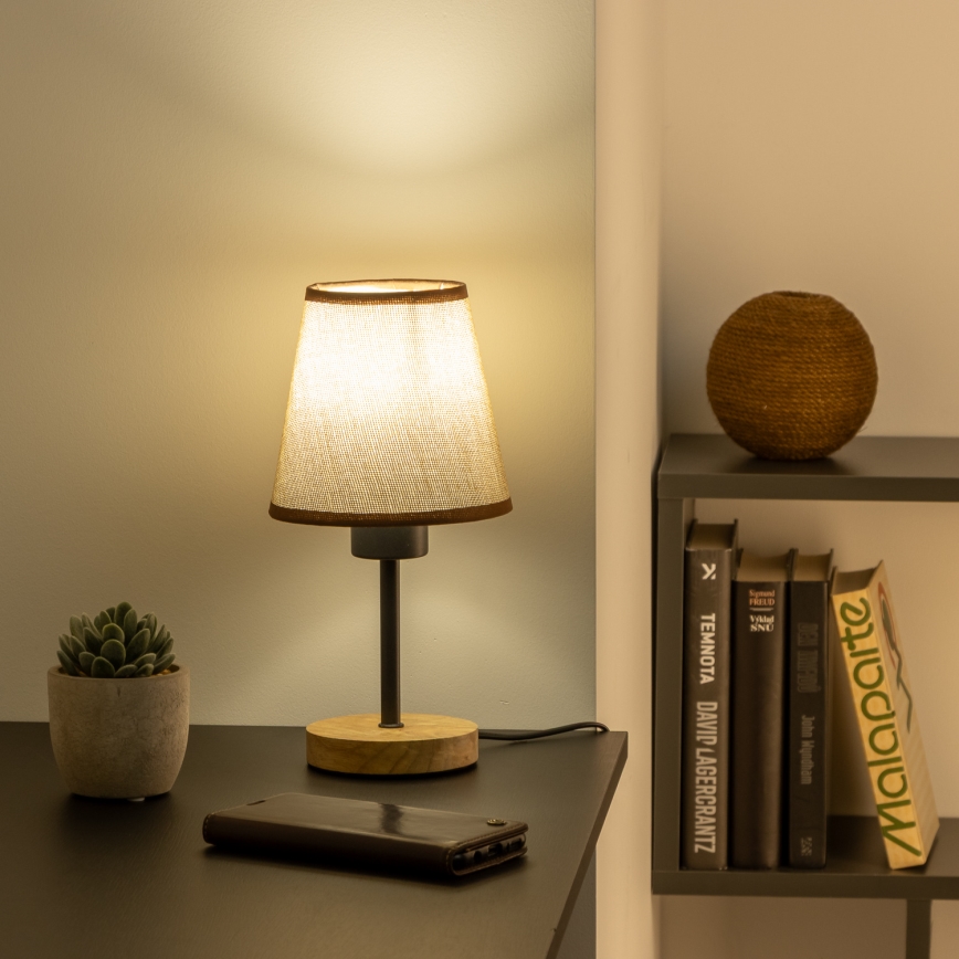 Brilagi - Stona lampa NUBILA WOOD 1xE27/25W/230V hrast/braon