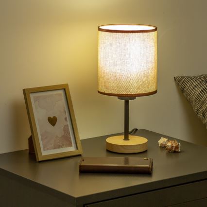 Brilagi - Stona lampa NUBILA WOOD 1xE27/25W/230V hrast/braon