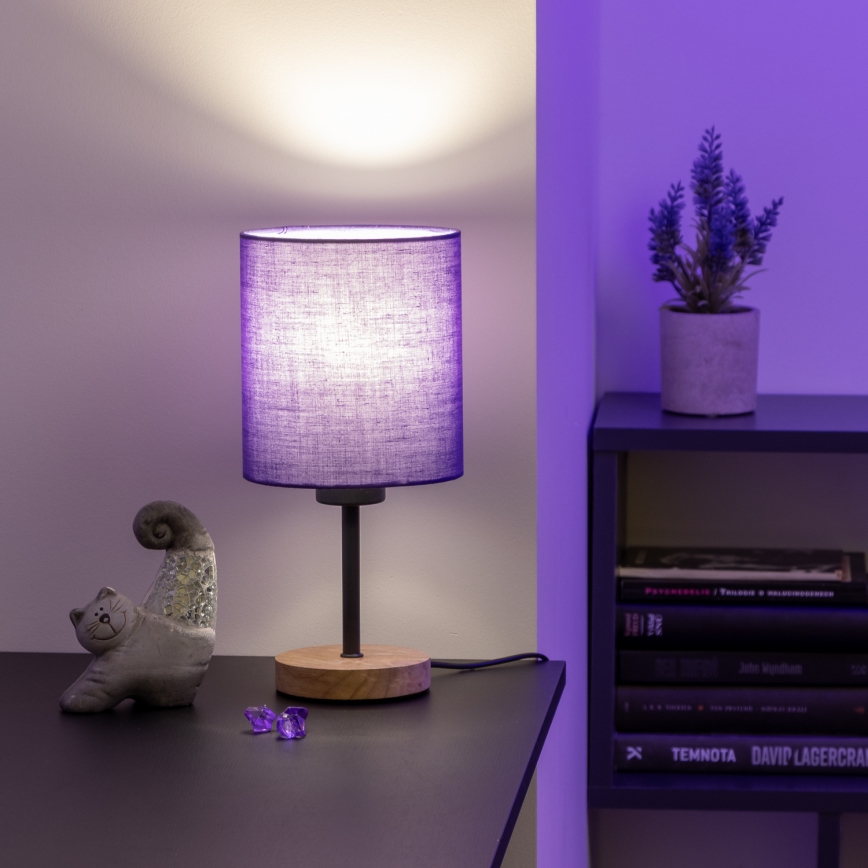 Brilagi - Stona lampa NUBILA WOOD 1xE27/25W/230V hrast/crno