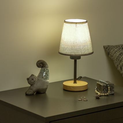 Brilagi - Stona lampa NUBILA WOOD 1xE27/25W/230V hrast/crno