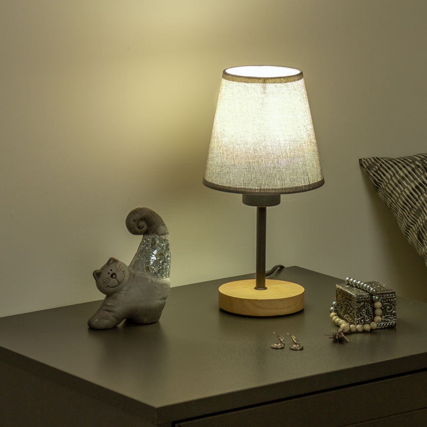 Brilagi - Stona lampa NUBILA WOOD 1xE27/25W/230V hrast/crno
