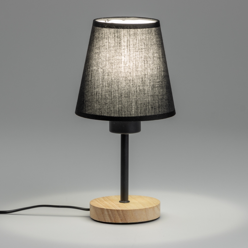 Brilagi - Stona lampa NUBILA WOOD 1xE27/25W/230V hrast/crno