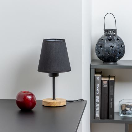 Brilagi - Stona lampa NUBILA WOOD 1xE27/25W/230V hrast/crno