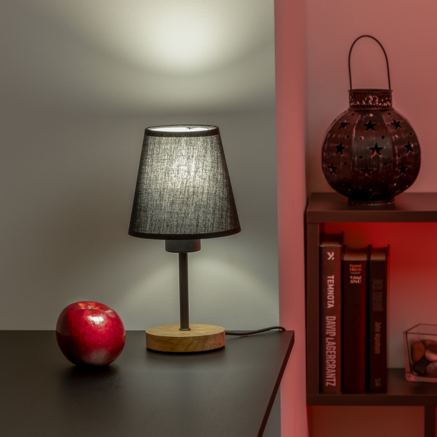 Brilagi - Stona lampa NUBILA WOOD 1xE27/25W/230V hrast/crno