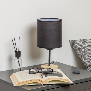 Brilagi - Stona lampa NUBILA WOOD 1xE27/25W/230V hrast/crno