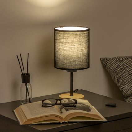 Brilagi - Stona lampa NUBILA WOOD 1xE27/25W/230V hrast/crno