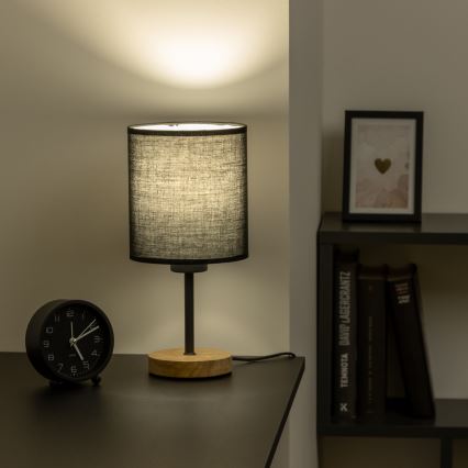 Brilagi - Stona lampa NUBILA WOOD 1xE27/25W/230V hrast/crno