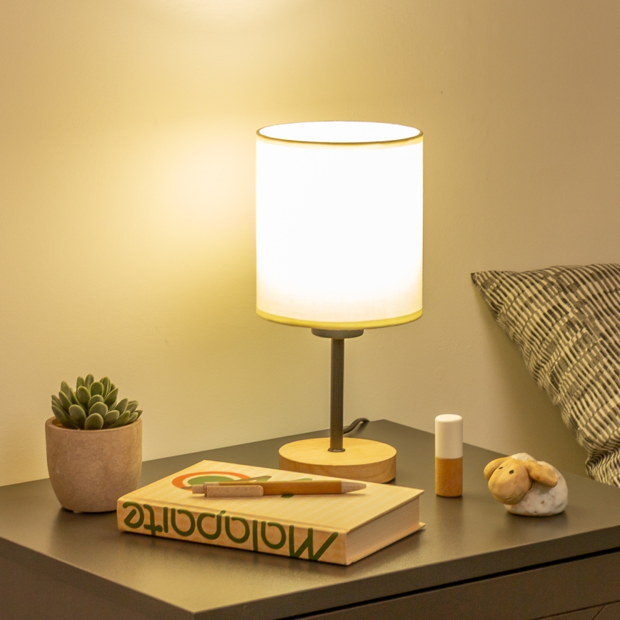 Brilagi - Stona lampa NUBILA WOOD 1xE27/25W/230V hrast/crno/kremasta