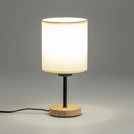 Brilagi - Stona lampa NUBILA WOOD 1xE27/25W/230V hrast/crno/kremasta