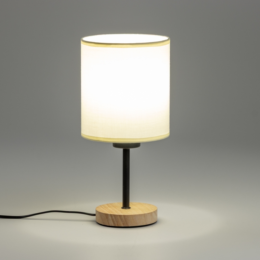 Brilagi - Stona lampa NUBILA WOOD 1xE27/25W/230V hrast/crno/kremasta