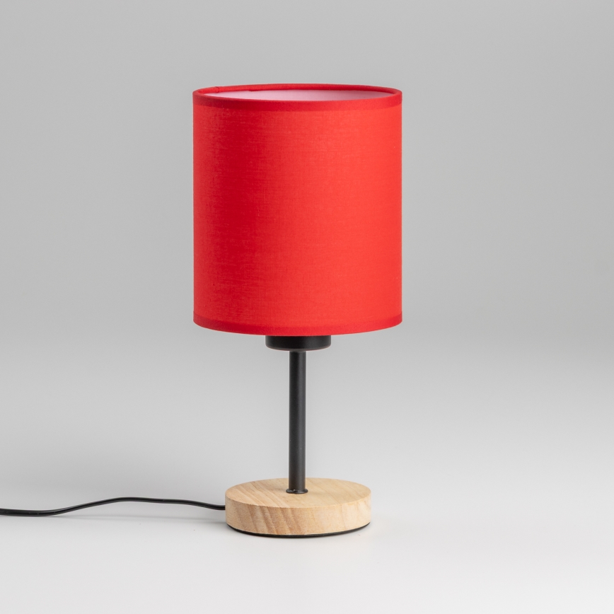 Brilagi - Stona lampa NUBILA WOOD 1xE27/25W/230V hrast/crveno