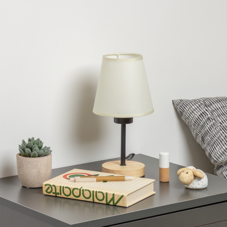 Brilagi - Stona lampa NUBILA WOOD 1xE27/25W/230V hrast/kremasta