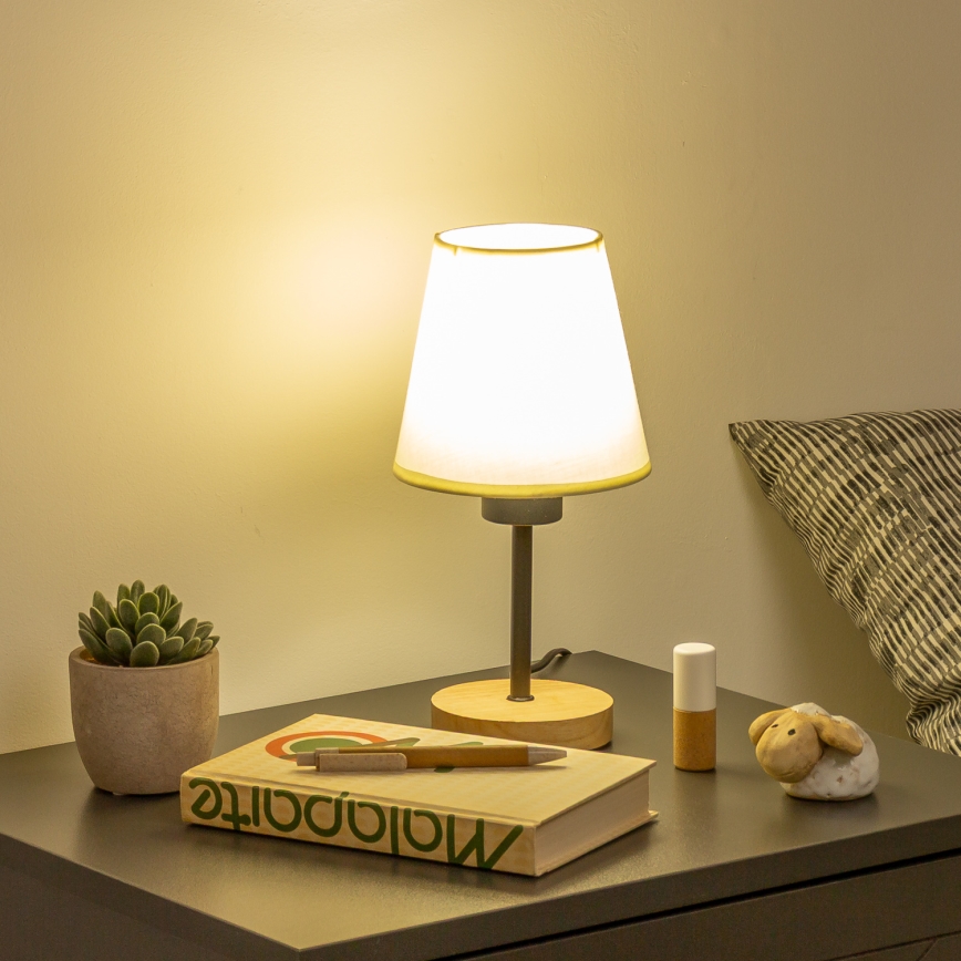 Brilagi - Stona lampa NUBILA WOOD 1xE27/25W/230V hrast/kremasta
