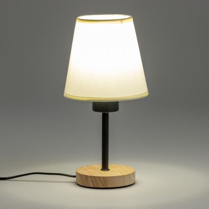 Brilagi - Stona lampa NUBILA WOOD 1xE27/25W/230V hrast/kremasta