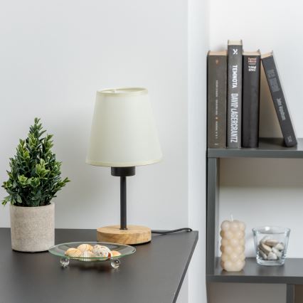 Brilagi - Stona lampa NUBILA WOOD 1xE27/25W/230V hrast/kremasta