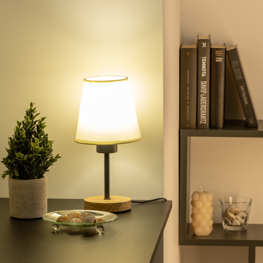 Brilagi - Stona lampa NUBILA WOOD 1xE27/25W/230V hrast/kremasta