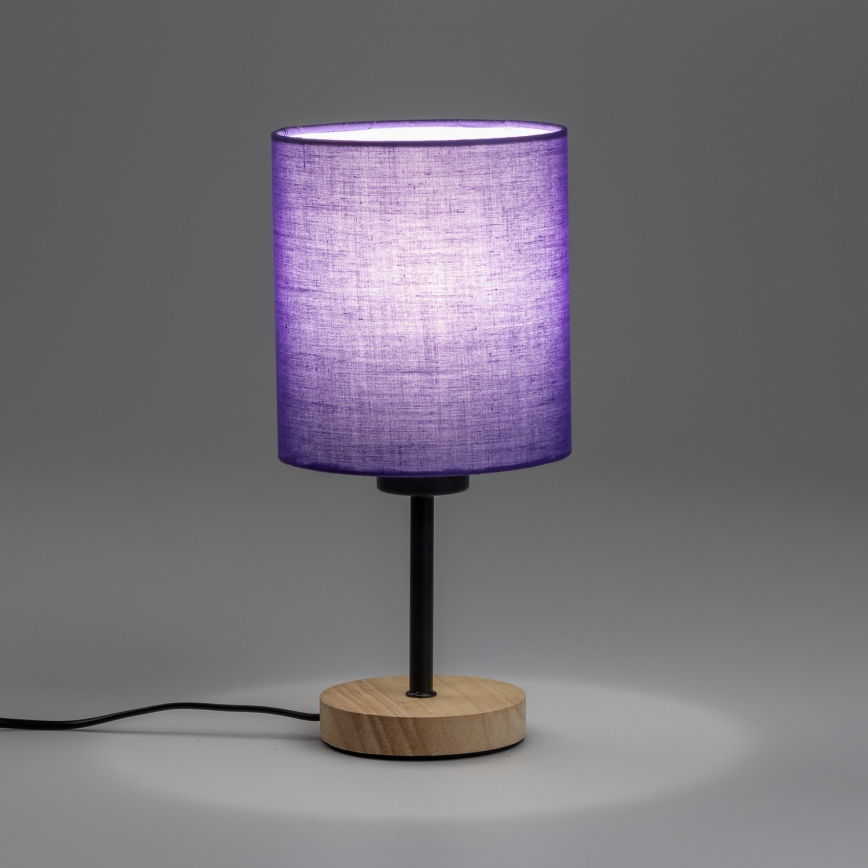 Brilagi - Stona lampa NUBILA WOOD 1xE27/25W/230V hrast/ljubičasta