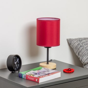 Brilagi - Stona lampa NUBILA WOOD 1xE27/25W/230V hrast/pompejska crveno
