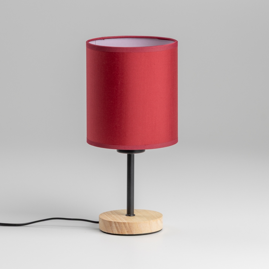 Brilagi - Stona lampa NUBILA WOOD 1xE27/25W/230V hrast/pompejska crveno