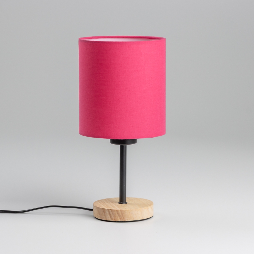 Brilagi - Stona lampa NUBILA WOOD 1xE27/25W/230V hrast/roze
