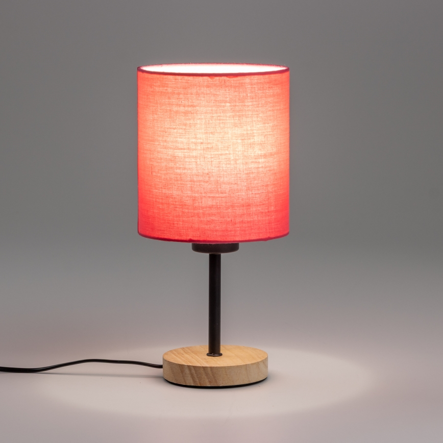 Brilagi - Stona lampa NUBILA WOOD 1xE27/25W/230V hrast/roze