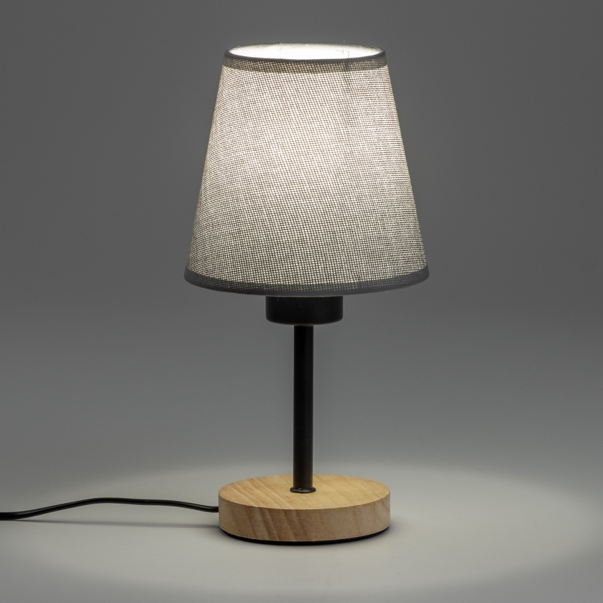 Brilagi - Stona lampa NUBILA WOOD 1xE27/25W/230V hrast/sivo