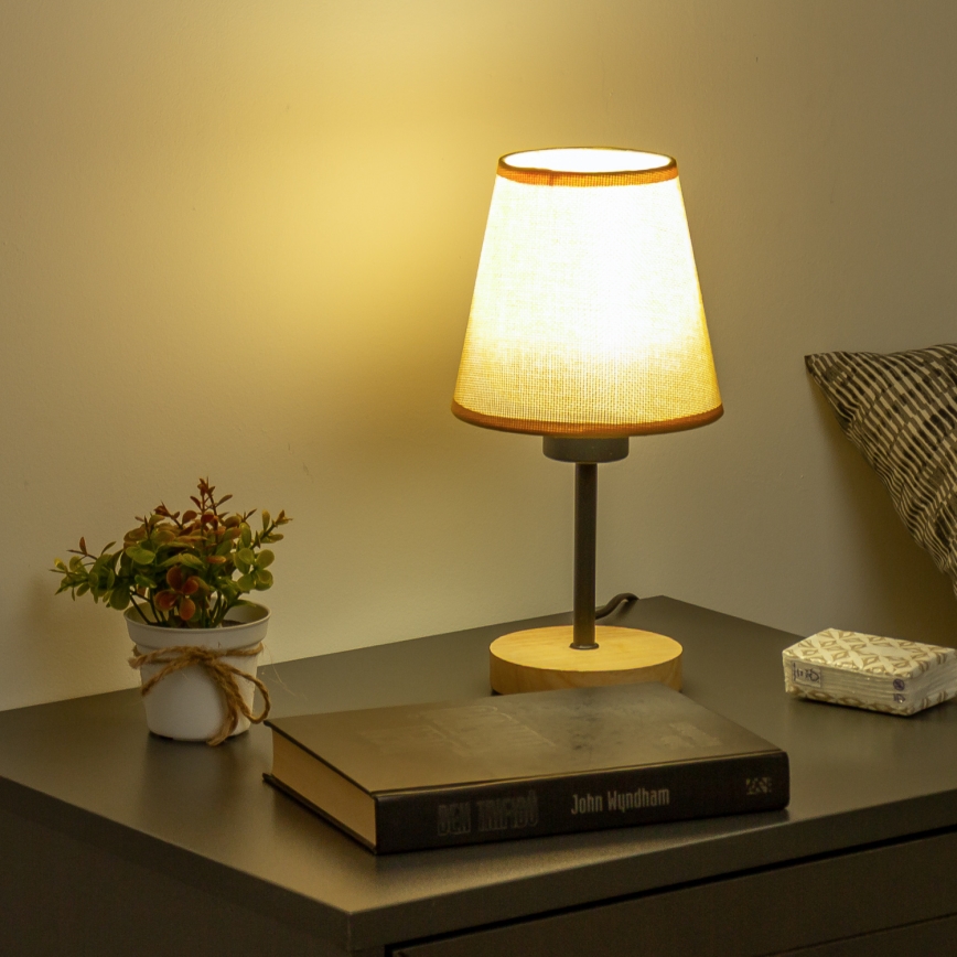 Brilagi - Stona lampa NUBILA WOOD 1xE27/25W/230V hrast/svetlobraon