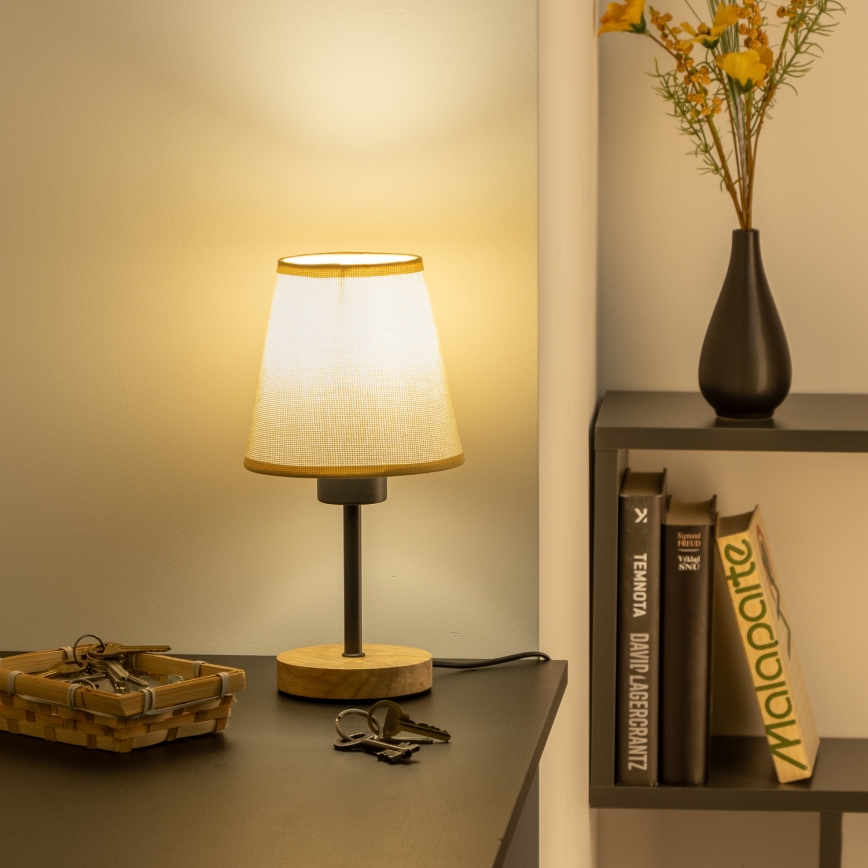 Brilagi - Stona lampa NUBILA WOOD 1xE27/25W/230V hrast/svetlobraon