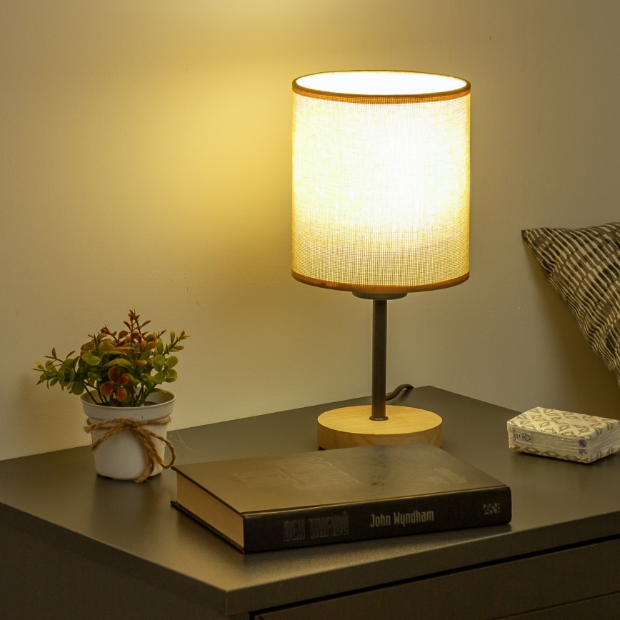 Brilagi - Stona lampa NUBILA WOOD 1xE27/25W/230V hrast/svetlobraon