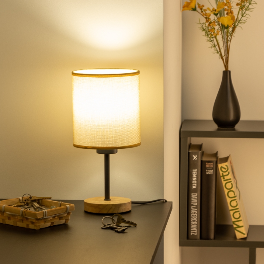 Brilagi - Stona lampa NUBILA WOOD 1xE27/25W/230V hrast/svetlobraon