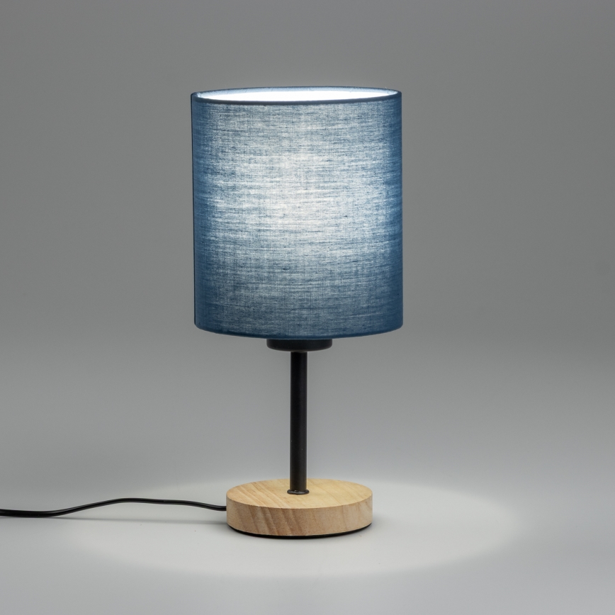 Brilagi - Stona lampa NUBILA WOOD 1xE27/25W/230V hrast/tamno plavi