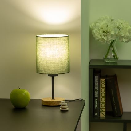 Brilagi - Stona lampa NUBILA WOOD 1xE27/25W/230V hrast/zelena